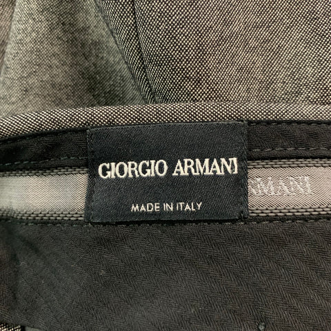 GIORGIO ARMANI Size 34 Grey Heather Wool Blend Zip Fly Dress Pants