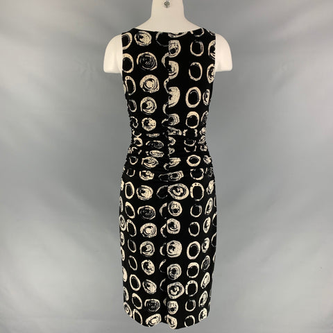 NORMA KAMALI Size S Black White Circles Dress