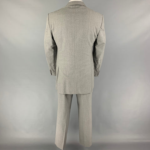BURBERRY LONDON Size 42 Long Gray Wool Notch Lapel Suit