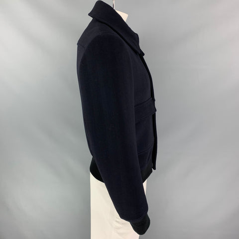 BURBERRY PRORSUM par Christopher Bailey Taille 42 Manteau en laine vierge marine