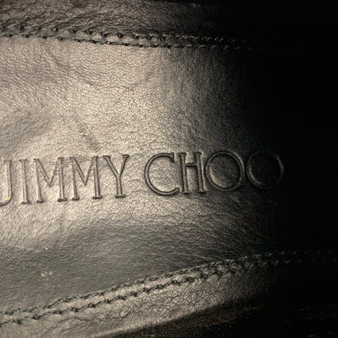 JIMMY CHOO Size 10 Brown Metallic Leather Lace Up Shoes