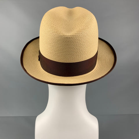 STETSON Size 57 Natural Brown Straw Hat