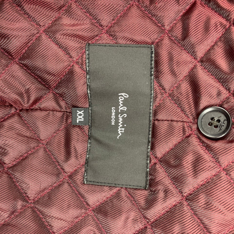 PAUL SMITH Taille XXL Manteau doublure amovible en coton polyester marron