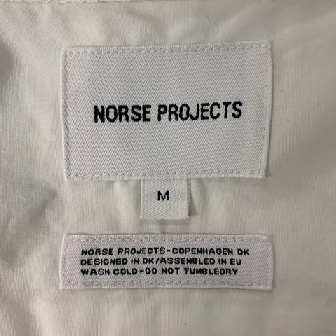 NORSE PROJECTS Taille M Chemise à manches longues boutonnée en coton uni blanc
