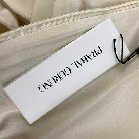 PRABAL GURUNG Size 10 Cream Wool A-Line Dress