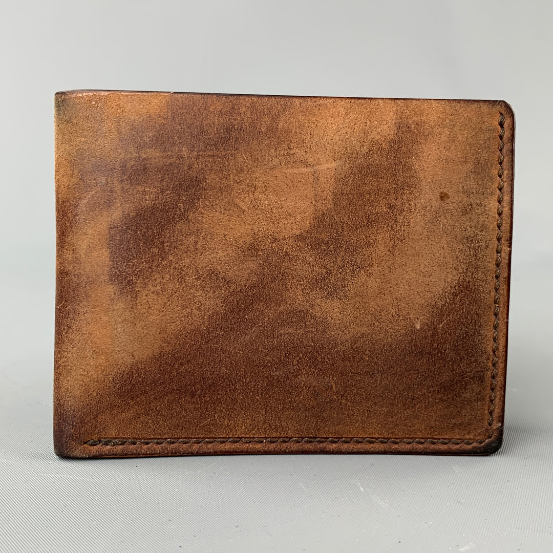 FIRST SETTLEMENT GOODS Brown Distressed Leather Wallet