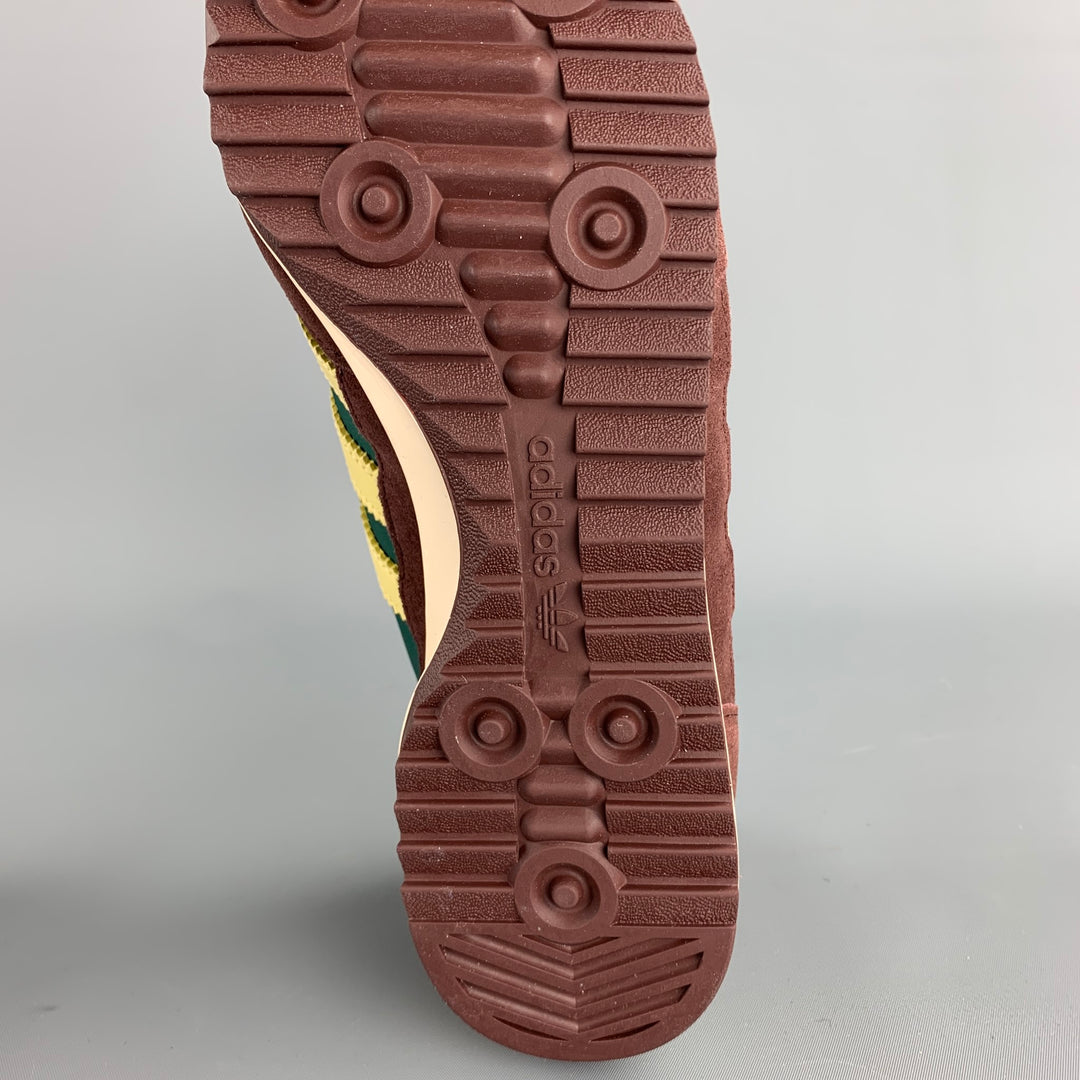 ADIDAS x WALES SL72 Size 9.5 Green & Brown Leather Lace Up Sneakers – Sui  Generis Designer Consignment