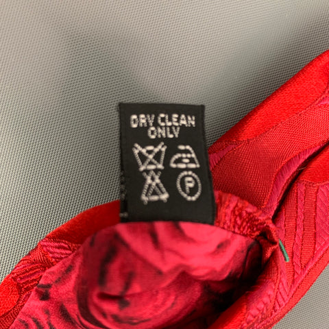 PAUL SMITH Red Abstract Silk Tie