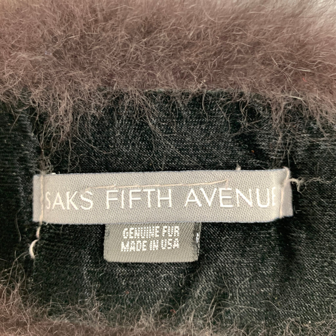 SAKS FIFTH AVENUE Brown Fur Scarf