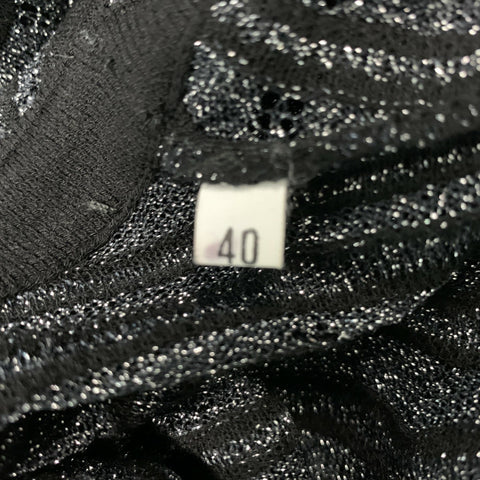M MISSONI Size 4 Black & Silver Knitted Dress