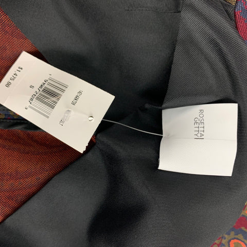 ROSETTA GETTY Size S Burgundy Navy Viscose Blend Jacket