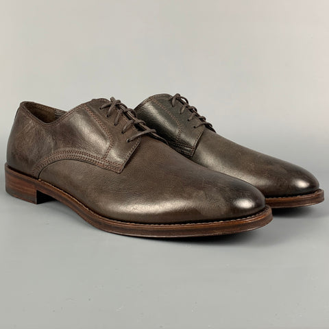 ANTONIO MAURIZI Taille 10 Chaussures à lacets en cuir marron