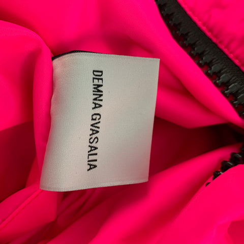 VETEMENTS FW 19 Size XS Flou Pink Quilted Polyester Zip Up Puffer Jacket