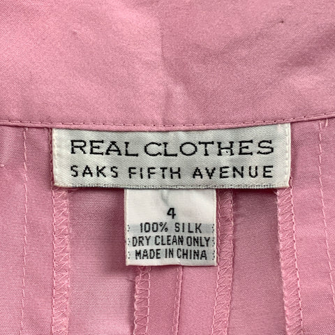 REAL CLOTHES Taille 4 Short taille haute en soie rose