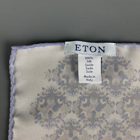 ETON Navy Lilac Abstract Silk Pocket Square