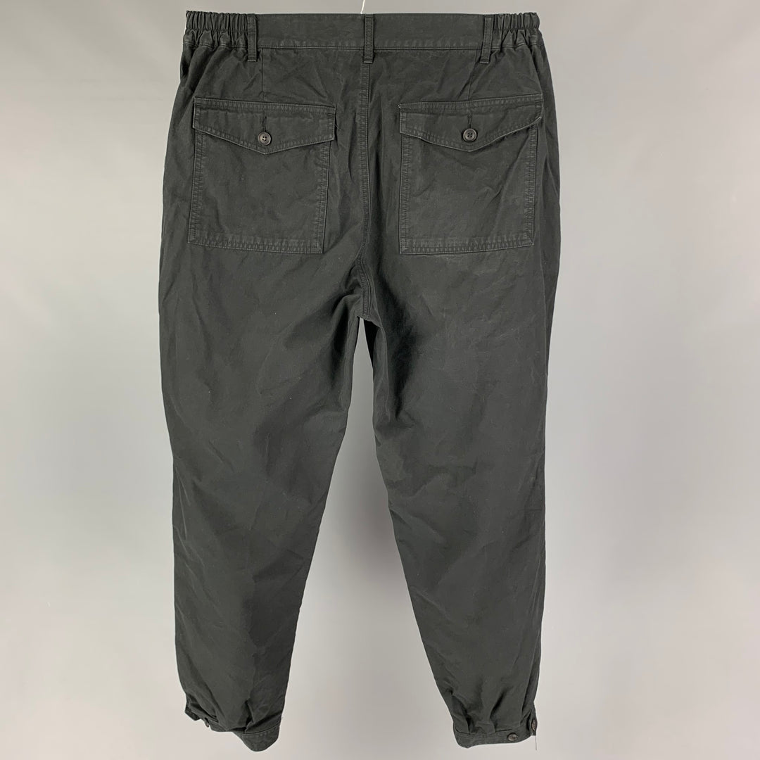 VISVIM Size L Black Cotton Zip Fly Carroll Trouser Pants