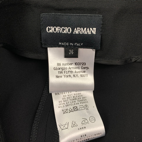GIORGIO ARMANI Size 0 Black Silk Wide Leg Dress Pants