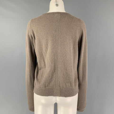 RICK OWENS Size S Taupe Cashmere Long Sleeve Pullover