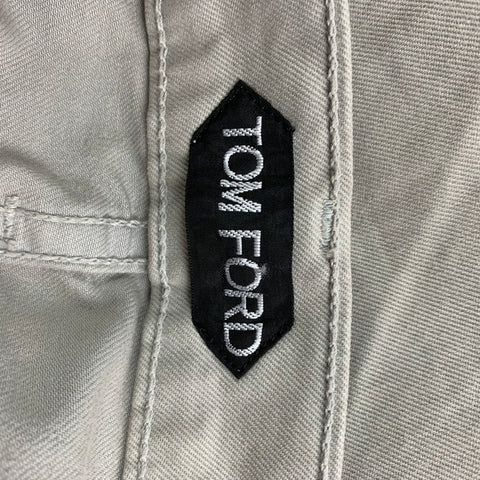 TOM FORD Size 28 Taupe Cotton Jean Cut Casual Pants