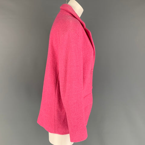 KATE SPADE Talla 4 Rosa No listado Chaqueta con solapa de muesca texturizada