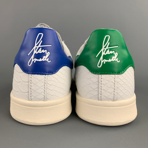 ADIDAS x STAN SMITH Recon Size 8.5 White Textured Leather Sneakers