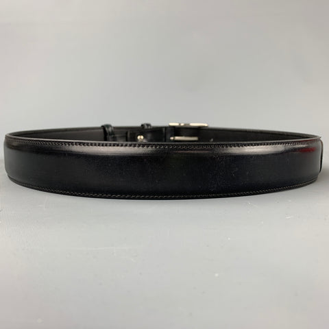 CARMINA Size 36 Black Leather Belt