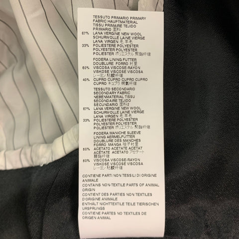 MARC JACOBS Size 38 Black Wool Polyester Tuxedo Sport Coat