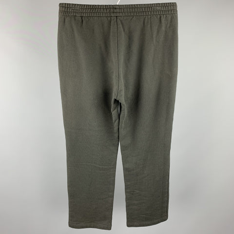 HELMUT LANG Size XS Black Cotton Button Fly Sweatpants
