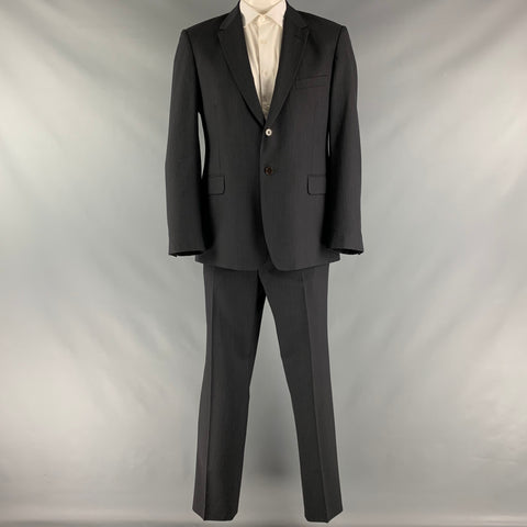 PAUL SMITH Taille 42 Costume simple boutonnage en laine gris anthracite