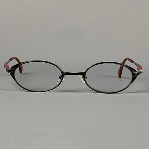 Vintage MATSUDA Black Red Silver Metal Prescription Eyewear