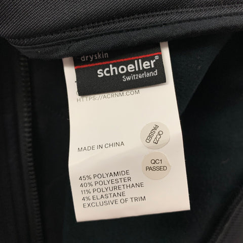 ACRONYM Size M Black Textured Polyester Zip & Snaps Jacket