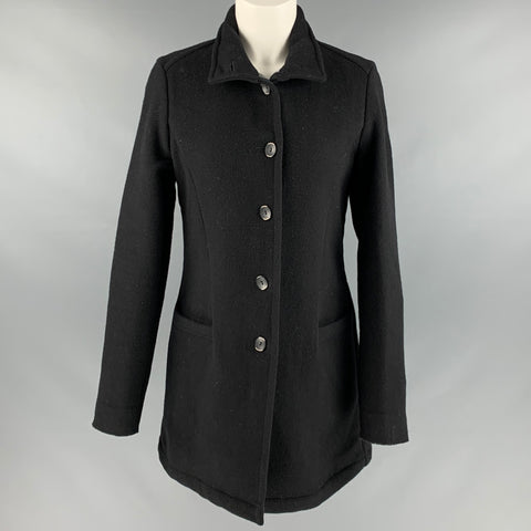 PRIMORDIAL IS PRIMITIVE Size M Black Wool Polyester Trench Coat
