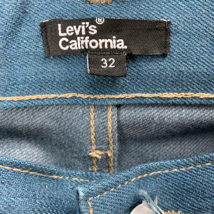LEVI'S CALIFORNIA Size 32 Blue Contrast Stitch Selvedge Denim Jeans