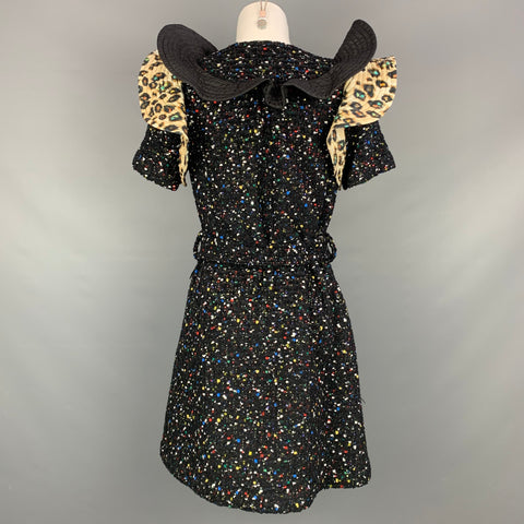 LOUIS VUITTON Fall 2019 Size 4 / FR 36 Multi-Color Wool Blend Sequined Cocktail Dress