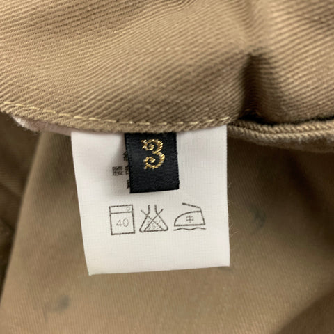 KAPITAL Size L Khaki Cotton High Waisted Casual Pants