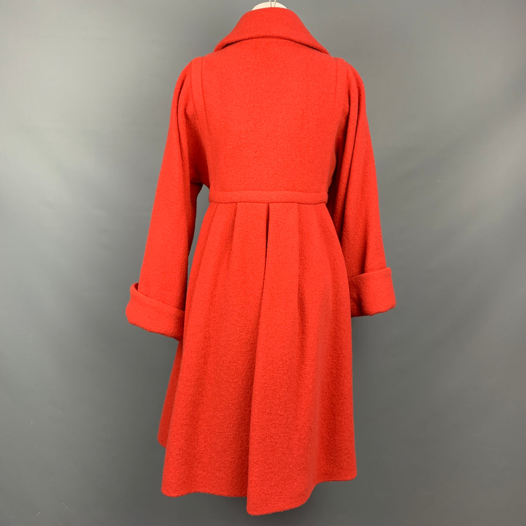 MARC by MARC JACOBS Size S Orange Textured Wool Coat