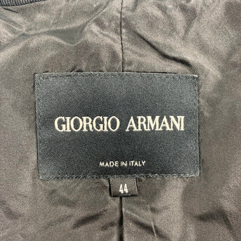GIORGIO ARMANI Talla 8 Chaqueta texturizada de seda negra