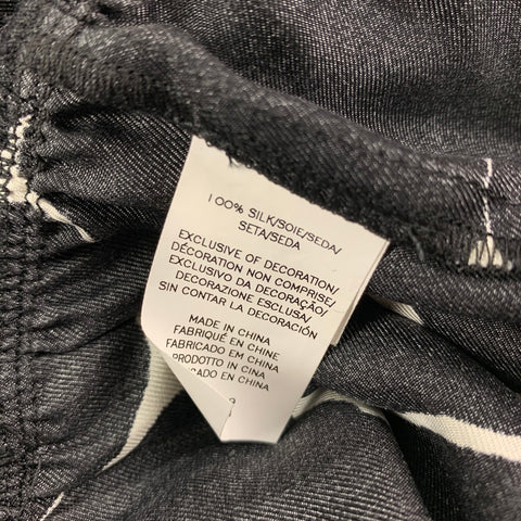 MARC JACOBS Taille 4 Robe droite en soie imprimée noire et blanche