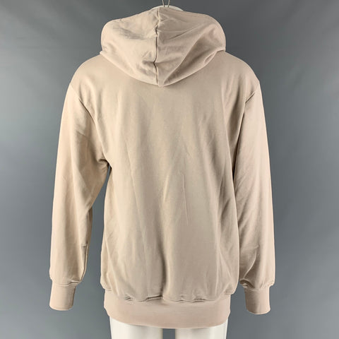 CATERPILLAR Size M Khaki Graphic Cotton Hoodie Sweatshirt