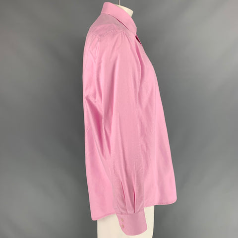 ROBERT GRAHAM Camisa de manga larga con botones de algodón jacquard rosa talla XL