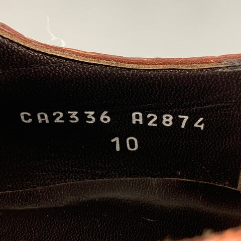 DOLCE &amp; GABBANA Taille 11 Chaussures à lacets en cuir mélangé noir marron