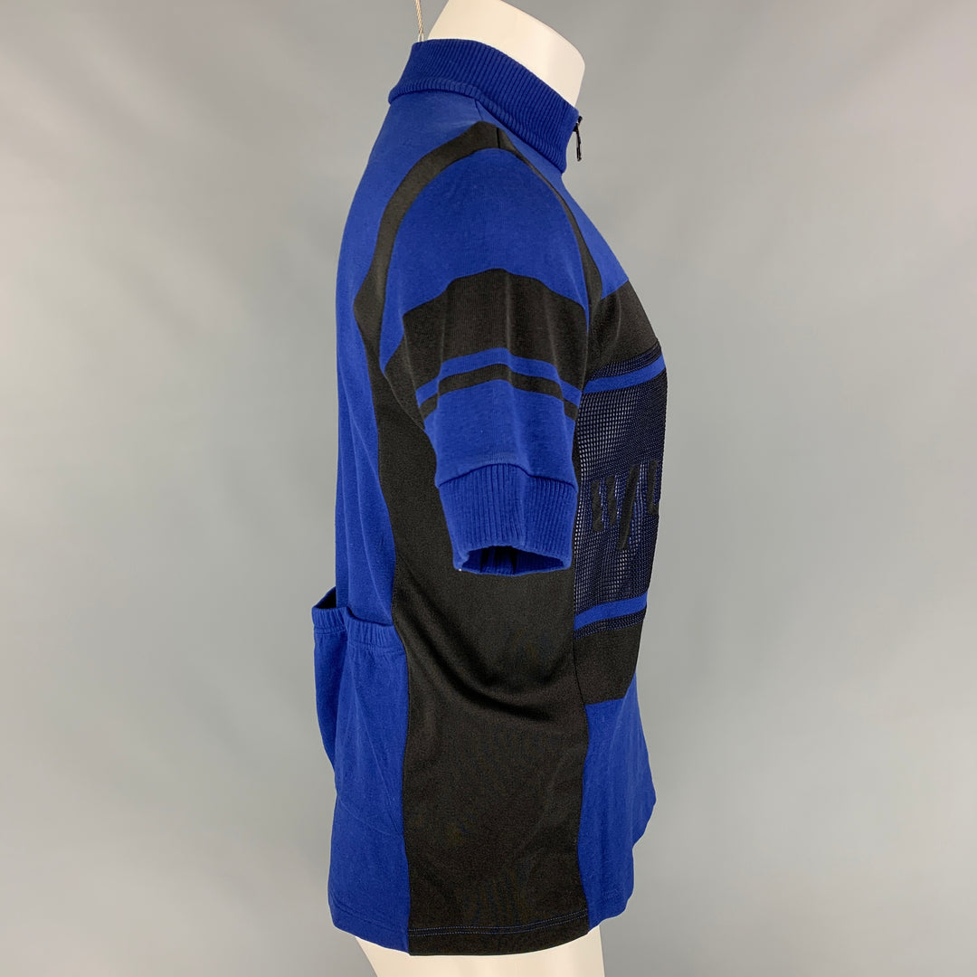 Louis Vuitton by Virgil Abloh Pre-FW19 Size L Blue Cotton / Polyester Bike Cycle Pullover Jersey