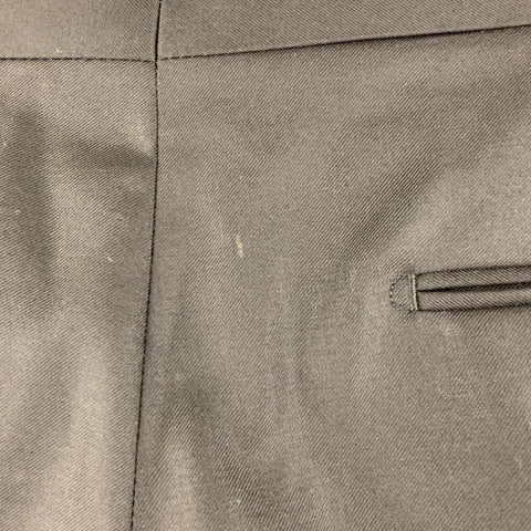 SUIT SUPPLY Size 34 Black Solid Wool Tuxedo Dress Pants
