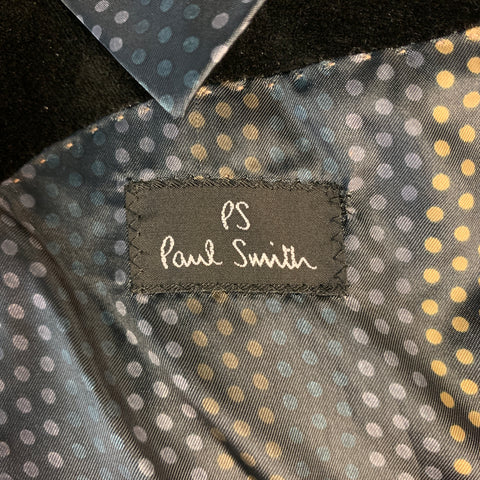 PS by PAUL SMITH Size 40 Black Velvet Peak Lapel Sport Coat