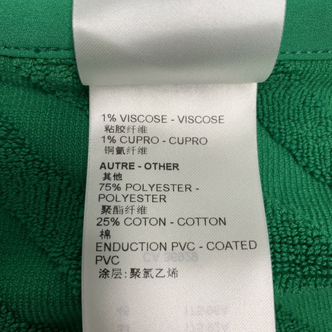 LOUIS VUITTON Size 6 Green Cotton Textured Belted Casual Top