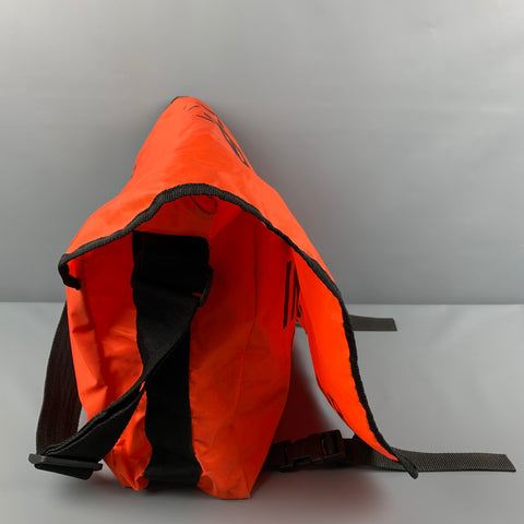 FRANKIE'S GARAGE Sac messager en nylon imprimé noir orange