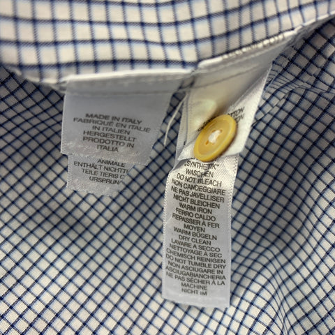 PAUL SMITH Size M Blue & White Checkered Cotton Button Down Long Sleeve Shirt