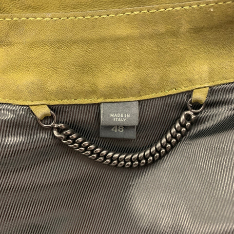 BURBERRY PRORSUM Spring 2015 Size 38 Green Suede Lightweight Jacket