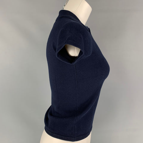RALPH LAUREN Taille S Polo en coton mélangé bleu marine