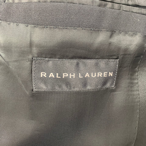 RALPH LAUREN Black Label Size 42 Regular Black Wool Peak Lapel Tuxedo Suit